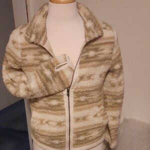 Women's Beige Patterned Jacket
